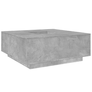 Tavolino Salotto Grigio Cemento 100x100x40 cm Legno Multistrato 3284052