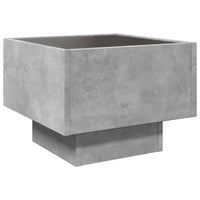 Comodino con LED Infinity Grigio Cemento 40x40x30 cm 3284066