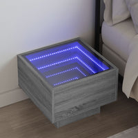 Comodino con LED Infinity Rovere Sonoma 40x40x30 cm 3284068