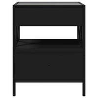 Tavolino da Salotto con LED Nero 40x40x30 cm 3284101