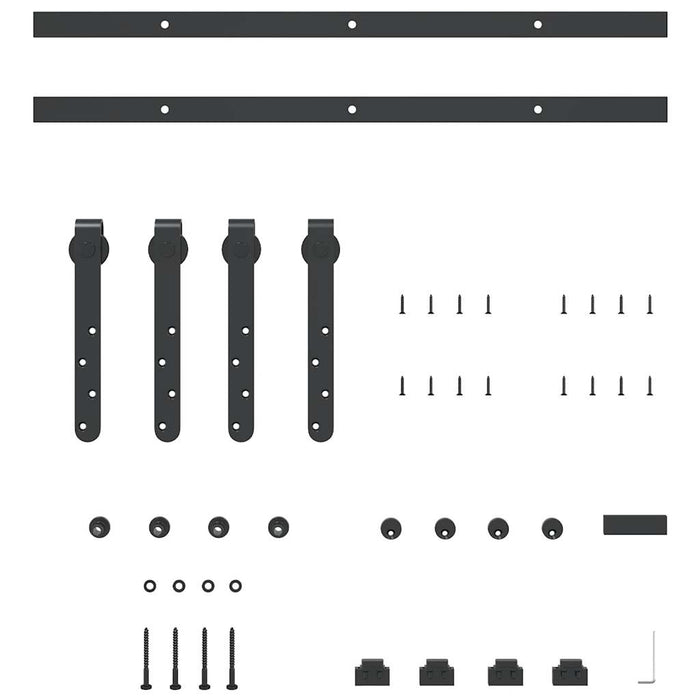 Kit Anta Scorrevole Armadio in Acciaio al Carbonio 122 cm 4009664