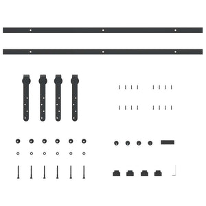 Kit Anta Scorrevole Armadio in Acciaio al Carbonio 183 cm 4009666