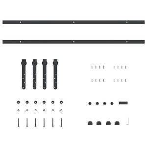 Kit Anta Scorrevole Armadio in Acciaio al Carbonio 200 cm 4009667