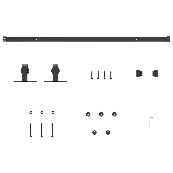 Kit Anta Scorrevole per Armadio 91,5 cm in Acciaio al Carbonio 4009672