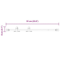 Kit Anta Scorrevole per Armadio 91,5 cm in Acciaio al Carbonio 4009672