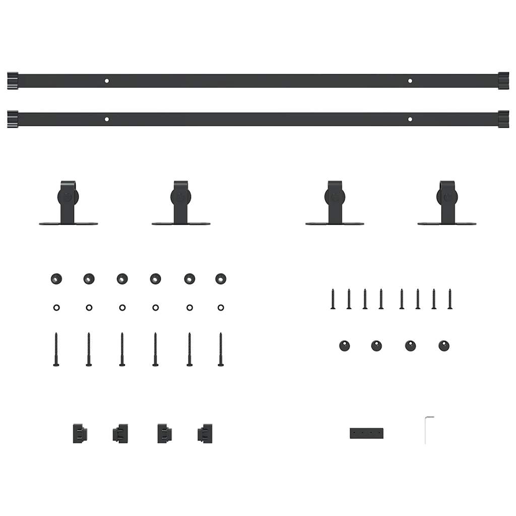 Kit Anta Scorrevole Armadio in Acciaio al Carbonio 183 cm 4009675