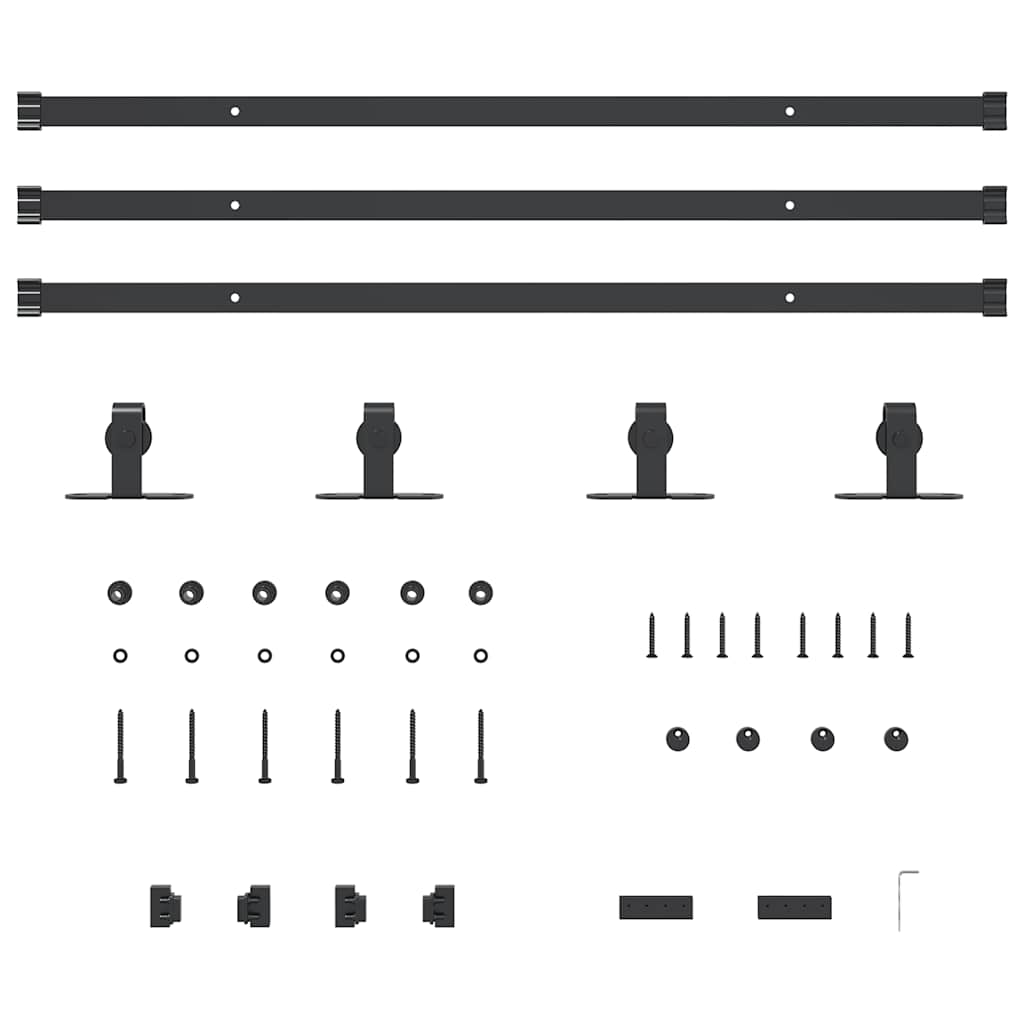 Kit Anta Scorrevole Armadio in Acciaio al Carbonio 244 cm 4009680