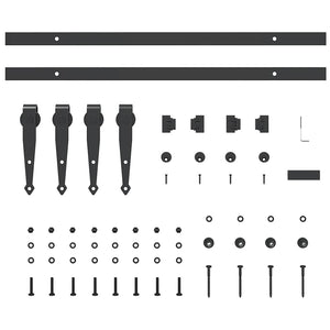 Kit Anta Scorrevole per Armadio 122 cm in Acciaio al Carbonio 4009682