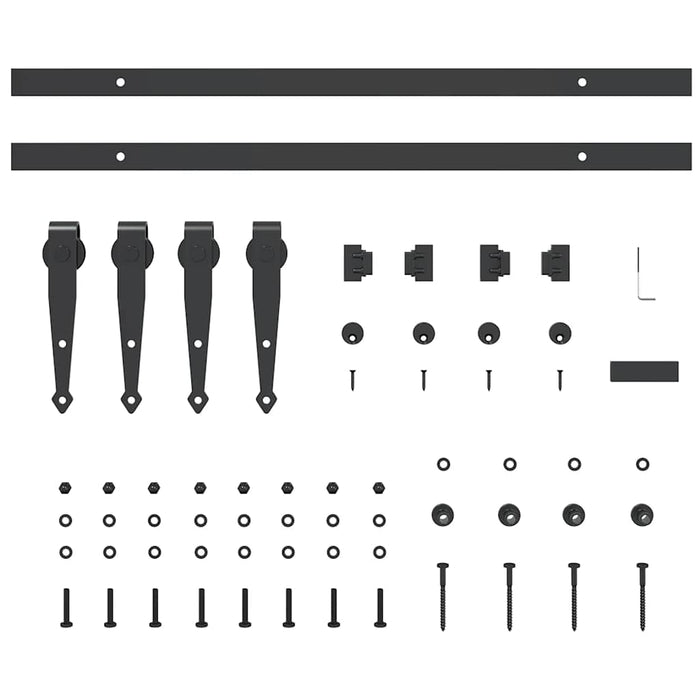 Kit Anta Scorrevole per Armadio 122 cm in Acciaio al Carbonio 4009682