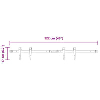 Kit Anta Scorrevole per Armadio 122 cm in Acciaio al Carbonio 4009682