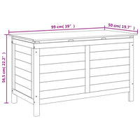 Scatola Cuscini da Esterno 99x50x56,5 cm Legno Massello Abete 364752