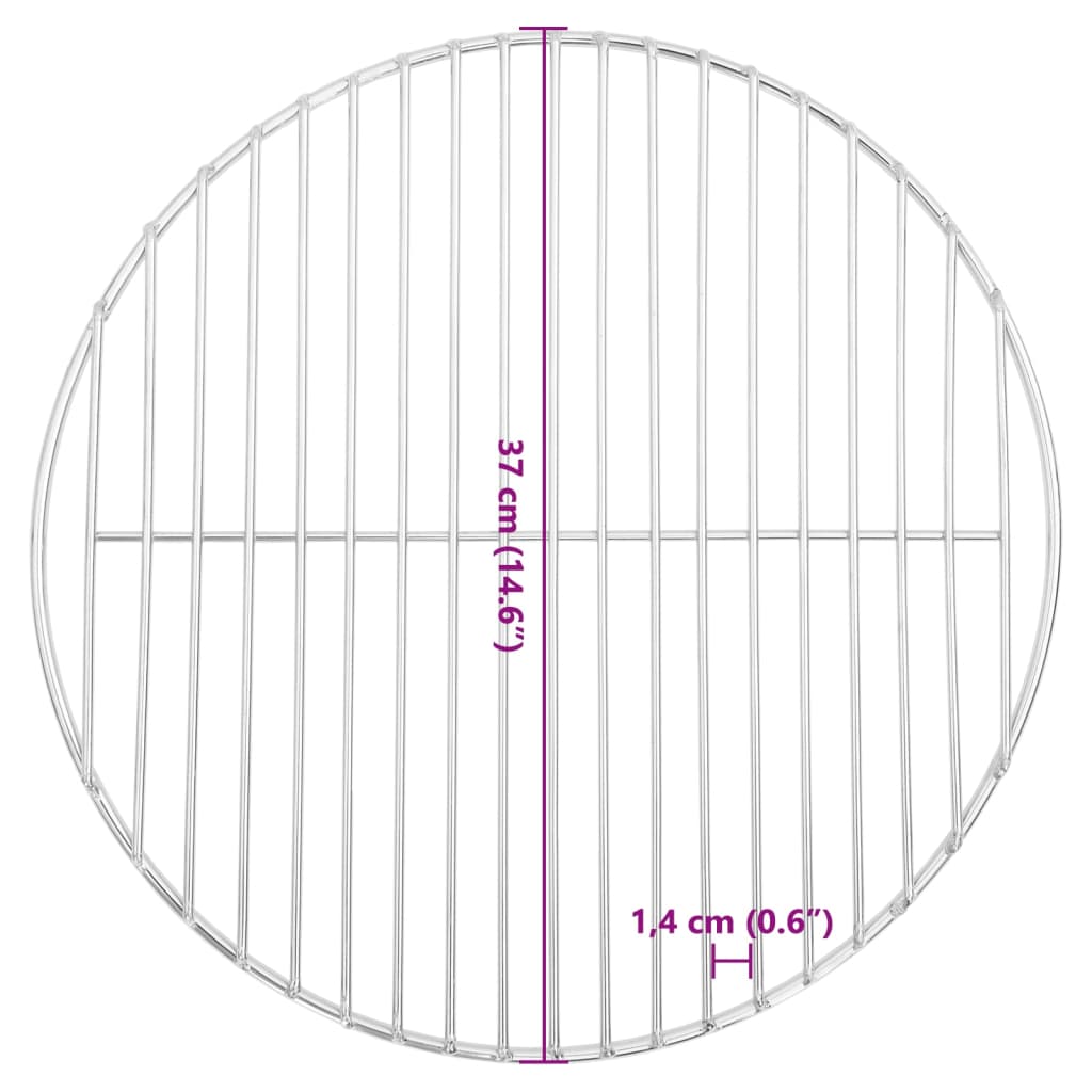 Griglia per Barbecue Rotonda Ø37 cm in Acciaio Inossidabile 304 4010552