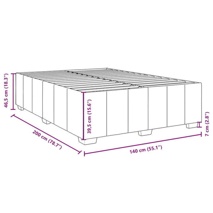 Giroletto senza Materasso Tortora 140x200 cm in Tessuto 3284843