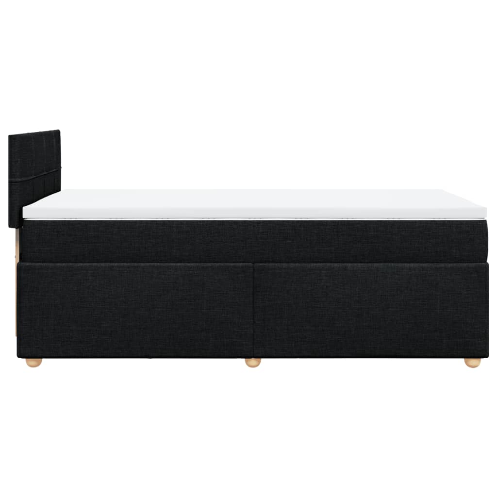 Letto a Molle con Materasso Nero Singolo in Tessuto 3286859