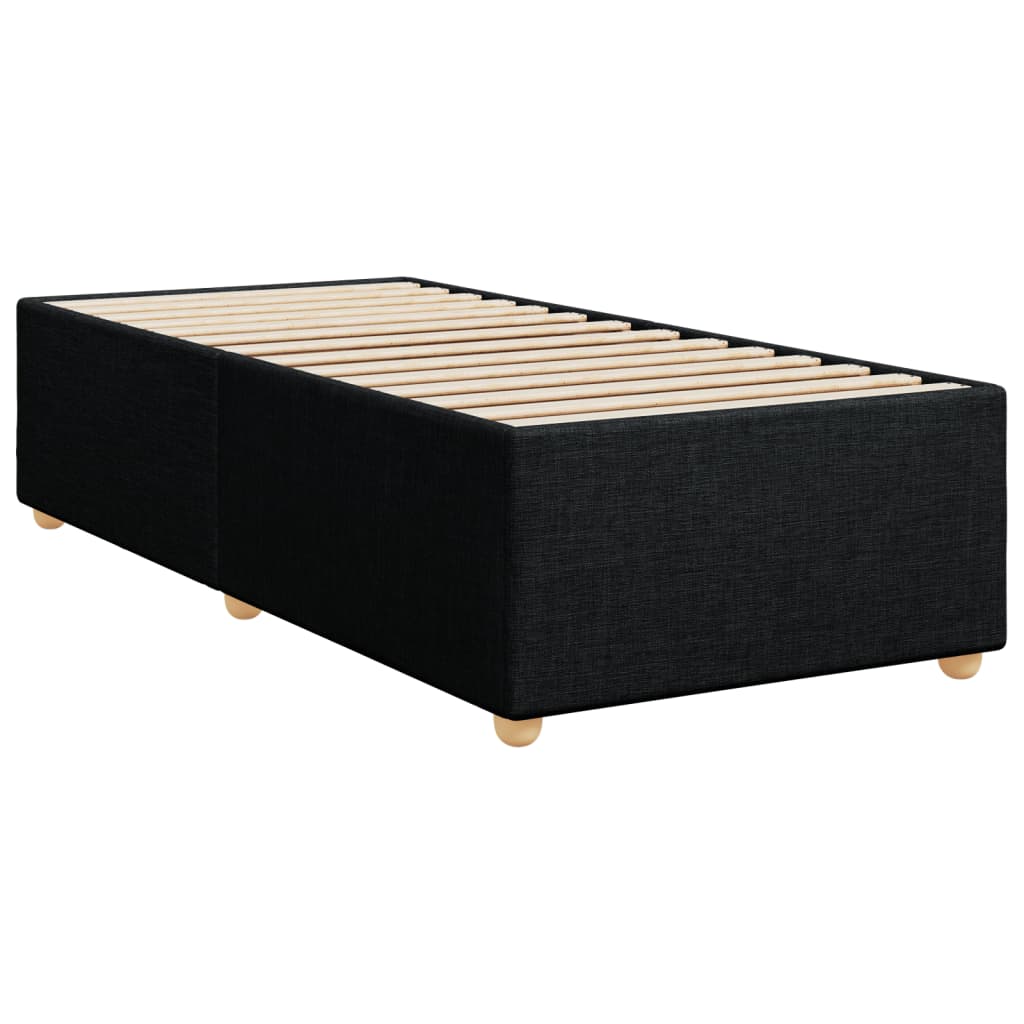 Letto a Molle con Materasso Nero Singolo in Tessuto 3286859