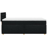 Letto a Molle con Materasso Nero Singolo in Tessuto 3286863