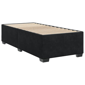 Letto a Molle con Materasso Nero Singolo in Velluto 3288769