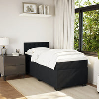 Letto a Molle con Materasso Nero Singolo in Velluto 3288775