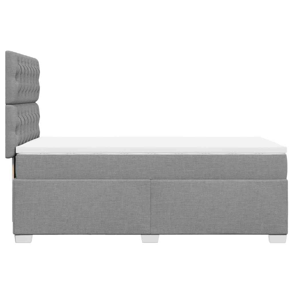 Giroletto a Molle con Materasso Grigio Chiaro 90x190 cm Tessuto 3290350