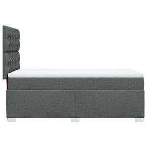 Giroletto a Molle con Materasso Grigio Scuro 90x200 cm Tessuto 3290379