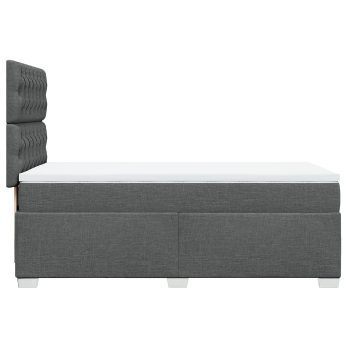 Giroletto a Molle con Materasso Grigio Scuro 90x200 cm Tessuto 3290379