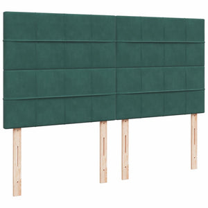 Giroletto a Molle con Materasso Verde Scuro 180x200 cm Velluto 3290981