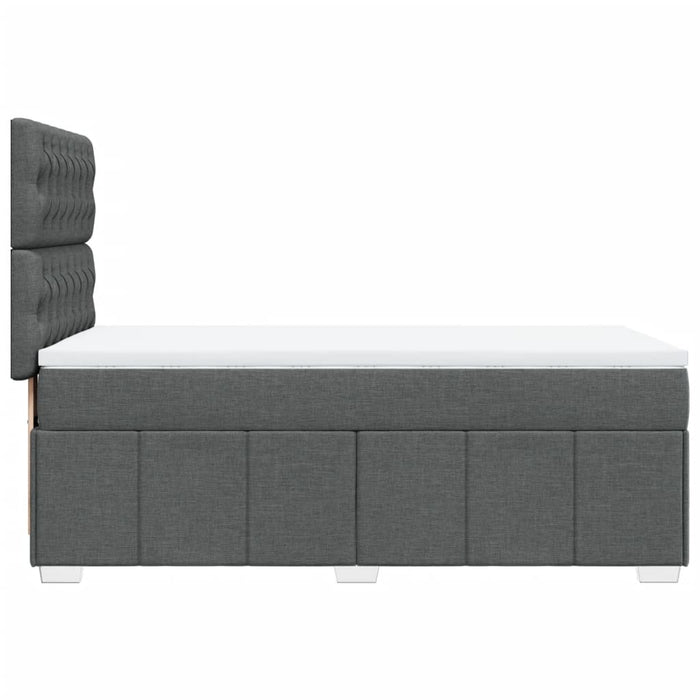 Giroletto a Molle con Materasso Grigio Scuro 80x200 cm Tessuto 3291503