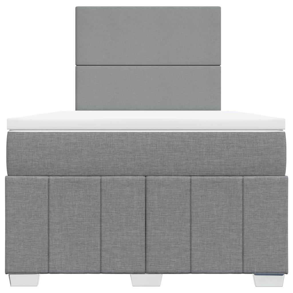 Giroletto a Molle con Materasso Grigio Chiaro 120x190cm Tessuto 3291600