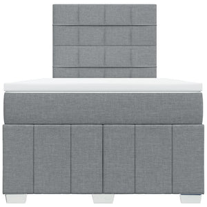 Giroletto a Molle con Materasso Grigio Chiaro 120x190cm Tessuto 3291607