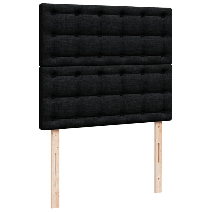 Giroletto a Molle con Materasso Nero 120x190 cm in Tessuto 3292011