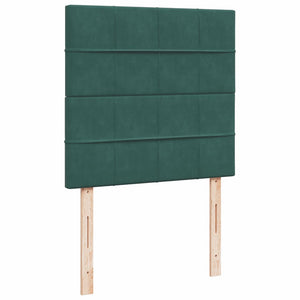 Giroletto a Molle con Materasso Verde Scuro 80x200 cm Velluto 3292193