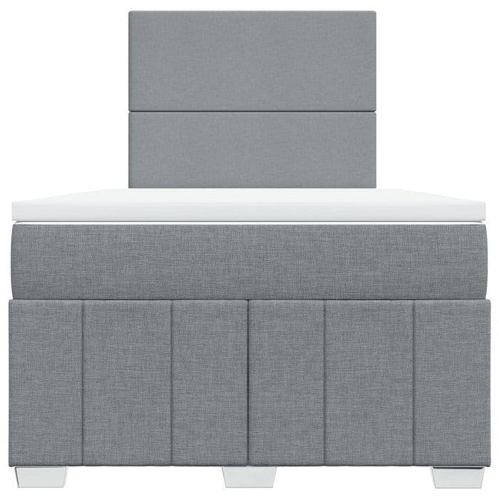 Giroletto a Molle con Materasso Grigio Chiaro 120x190cm Tessuto 3293900