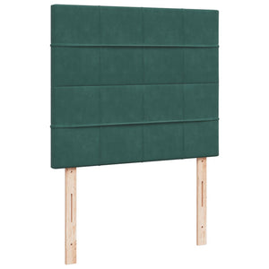 Giroletto a Molle con Materasso Verde Scuro 120x190 cm Velluto 3294589