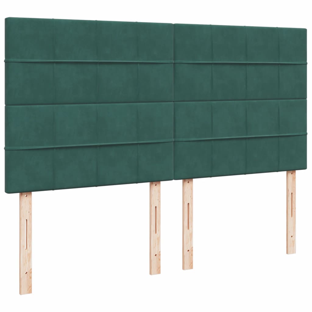 Giroletto a Molle con Materasso Verde Scuro 180x200 cm Velluto 3294709