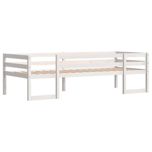 Giroletto per Bambini Bianco 80x200cm in Legno Massello di Pino 846862