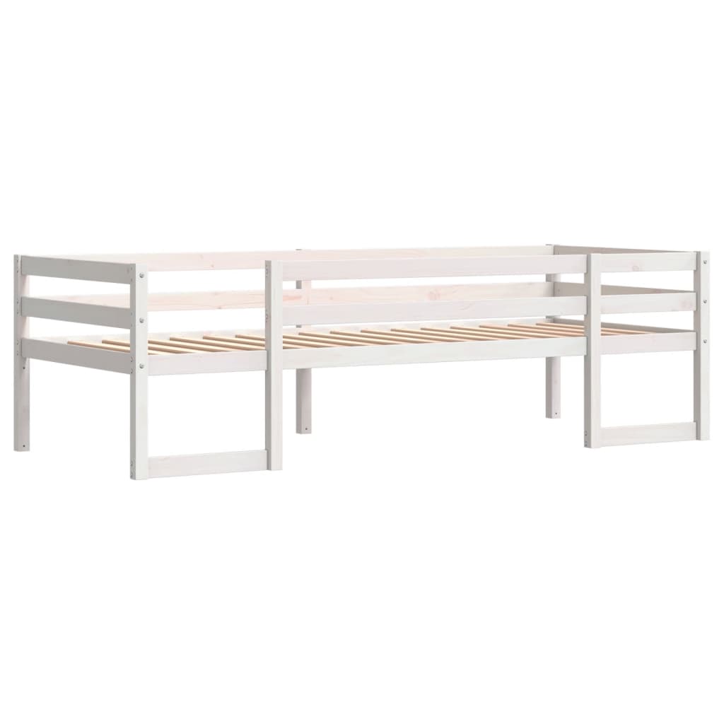 Giroletto per Bambini Bianco 90x200cm in Legno Massello di Pino 846865