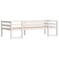 Giroletto per Bambini Bianco 90x190cm in Legno Massello di Pino 846868