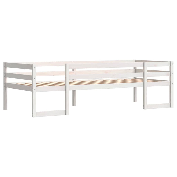 Giroletto per Bambini Bianco 90x190cm in Legno Massello di Pino 846868