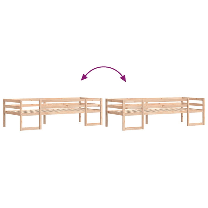 Giroletto per Bambini 75x190 cm in Legno Massello di Pino 846870