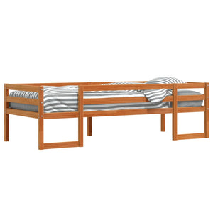 Giroletto Bambini Marrone Cera 75x190 cm Legno Massello di Pino 846872