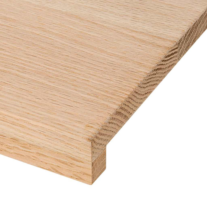 Davanzali 2 pz Non Trattati 80x15x2 cm Legno Massello di Rovere 4009086