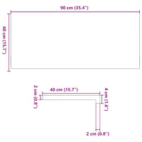 Davanzali 2 pz Non Trattati 90x40x2 cm Legno Massello di Rovere 4009119