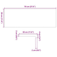 Davanzali 2 pz Marrone Chiaro 70x30x2 cm Legno Massello Rovere 4009149