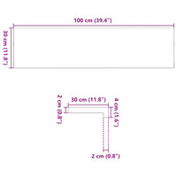 Davanzali 2 pz Marrone Chiaro 100x30x2 cm Legno Massello Rovere 4009152