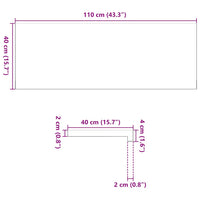 Davanzali 2 pz Marrone Chiaro 110x40x2 cm Legno Massello Rovere 4009161