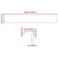 Davanzali 2 pz Marrone Scuro 100x15x2 cm Legno Massello Rovere 4009168