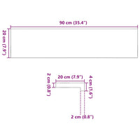 Davanzali 2 pz Marrone Scuro 90x20x2 cm Legno Massello Rovere 4009175