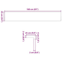 Davanzali 2 pz Marrone Scuro 160x25x2 cm Legno Massello Rovere 4009188