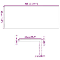 Davanzali 2 pz Marrone Scuro 100x40x2 cm Legno Massello Rovere 4009200