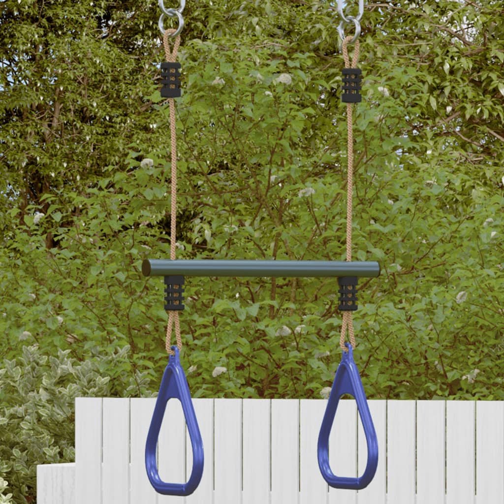 Barra Trapezio con Anelli per Bambini Blu e Verde in Acciaio 4009276